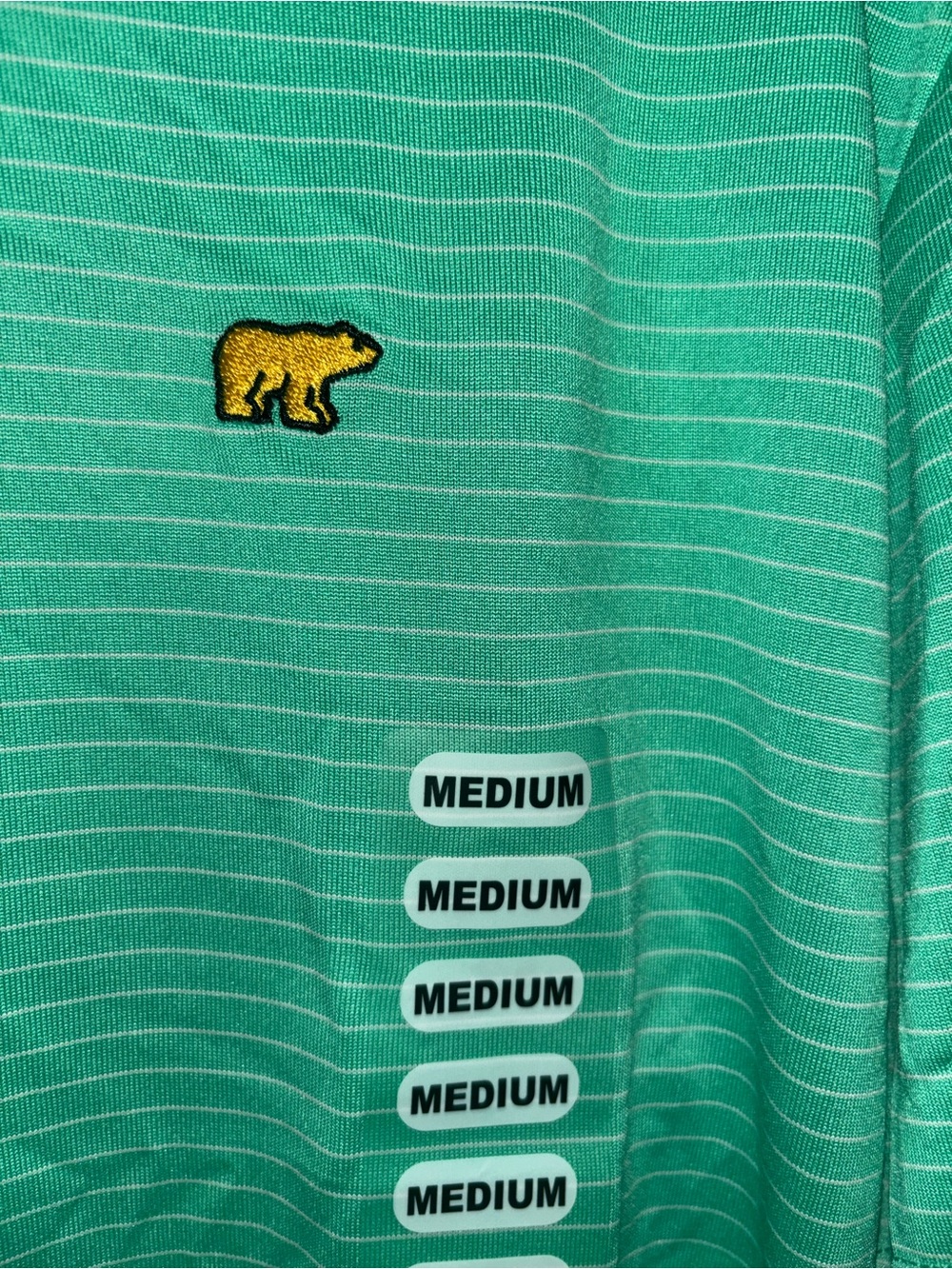 NWT Men's Jack Nicklaus Green Short-Sleeve Polo Shirt - Performance Stripe! - Picture 5 of 6